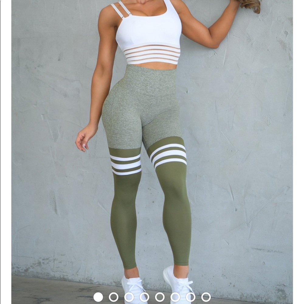 COPY - Bombshell olive thigh high leggings
